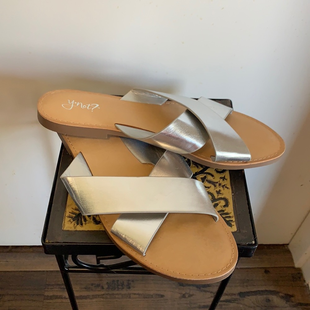 y•not silver slides size 11